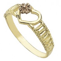 ANILLO CORAZON CON FLOR