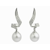 ARETES DE ORO BLANCO